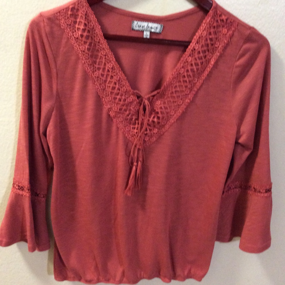 Crave fame Casual rust blouse size L
